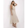 Suknelė Italy Moda Sukienka-MI-SK-88573.83-smėlio spalva