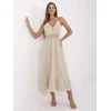 Suknelė Italy Moda Sukienka-MI-SK-88573.83-smėlio spalva