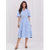 Suknelė Italy Moda Sukienka-MI-SK-92950.81-šviesiai mėlyna