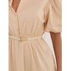 Suknelė Italy Moda Sukienka-MI-SK-92950.90-smėlio spalva