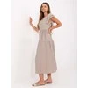 Suknelė Italy Moda Sukienka-MI-SK-A2489.21-smėlio spalva