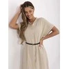Suknelė Italy Moda Sukienka-MI-SK-A2494.99-smėlio spalva