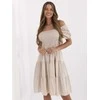 Suknelė Italy Moda Sukienka-MI-SK-A2561.89-smėlio spalva