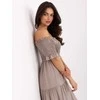 Suknelė Italy Moda Sukienka-MI-SK-A2609.96-ciemny bezowy
