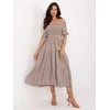 Suknelė Italy Moda Sukienka-MI-SK-A2609.96-ciemny bezowy