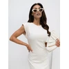 Suknelė Italy Moda Sukienka-MI-SK-A30479.92-jasny smėlio spalva