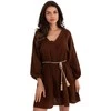 Suknelė Italy Moda Sukienka-MI-SK-A5079.27-ciemny ruda
