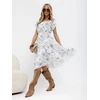 Suknelė Italy Moda Sukienka-MO-SK-7689.86-balta ir-tamsiai mėlyna