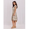 Suknelė Italy Moda Sukienka-MO-SK-7689.86-smėlio spalva