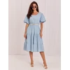Suknelė Italy Moda Sukienka-MO-SK-8849.14-šviesiai mėlyna