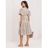 Suknelė Italy Moda Sukienka-MO-SK-8849.78-smėlio spalva