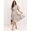 Suknelė Italy Moda Sukienka-MO-SK-8849.78-smėlio spalva