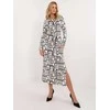 Lakerta Suknelė-LK-SK-509797.27-balta-juoda
