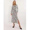 Lakerta Suknelė-LK-SK-509797.27-balta-juoda