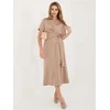 Suknelė Moda Sukienka-MI-SK-A5449.92-ciemny bezowy