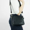 Women’s Leather Crossbody Bag Solier FL50 Cassia – Juodas