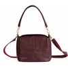 Women’s Leather Crossbody Bag Solier FL50 Cassia – Burgundy