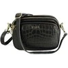 Women’s Leather Crossbody Bag Solier FL59 Amoria – Juodas