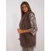Wool Fashion Italia Liemenė-AT-KZ-2349-1,17-tamsiai ruda