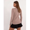 Wool Fashion Italia Megztinis-AT-SW-2334.91-tamsiai smėlio spalvos