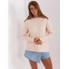 Wool Fashion Italia Megztinis-AT-SW-2335-1.68P-šviesiai smėlio spalvos