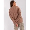 Wool Fashion Italia Megztinis-AT-SW-2335.27-tamsiai smėlio spalvos