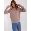 Wool Fashion Italia Megztinis-AT-SW-2338.14P-tamsiai smėlio spalvos