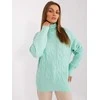 Wool Fashion Italia Megztinis-AT-SW-23401.97P-tamsi mėtinė