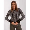 Wool Fashion Italia Megztinis-AT-SW-2342.46P-juodas-smėlio spalvos