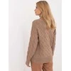 Wool Fashion Italia Megztinis-AT-SW-23445.00-tamsiai smėlio spalvos
