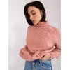 Wool Fashion Italia Megztinis-AT-SW-2355-2.19P-tamsiai rožinis