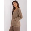 Wool Fashion Italia Megztinis-AT-SW-2358.31-tamsiai smėlio spalvos