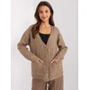 Wool Fashion Italia Megztinis-AT-SW-2358.31-tamsiai smėlio spalvos