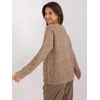 Wool Fashion Italia Megztinis-AT-SW-2358.31-tamsiai smėlio spalvos