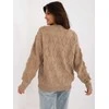 Wool Fashion Italia Megztinis-AT-SW-2361.61-tamsiai smėlio spalvos