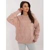 Wool Fashion Italia Megztinis-AT-SW-2361.61-tamsiai rožinis
