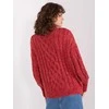 Wool Fashion Italia Megztinis-AT-SW-2363-2.04P-tamsiai raudonas