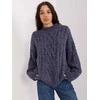 Wool Fashion Italia Megztinis-AT-SW-2363-2.11P-tamsiai mėlynas