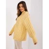 Wool Fashion Italia Megztinis-AT-SW-2363-2,30-šviesiai geltonas