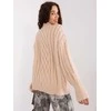 Wool Fashion Italia Megztinis-AT-SW-2363-2,30-šviesiai smėlio spalvos
