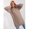 Wool Fashion Italia Megztinis-AT-SW-2367-1.35P-tamsiai smėlio spalvos