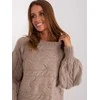 Wool Fashion Italia Megztinis-AT-SW-2367.76P-tamsiai smėlio spalvos