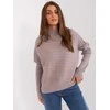 Wool Fashion Italia Megztinis-AT-SW-2368.36X-tamsiai smėlio spalvos
