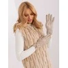 Wool Fashion Italia Pirštinės-AT-RK-239506.98-smėlio spalvos