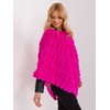Wool Fashion Italia Pončas-AT-PN-2347.16-fuksija