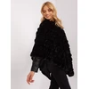 Wool Fashion Italia Poncho-AT-PN-2347.16-juoda