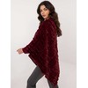 Wool Fashion Italia Pončas-AT-PN-2347.68-bordo