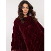 Wool Fashion Italia Pončas-AT-PN-2347.68-bordo