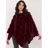 Wool Fashion Italia Pončas-AT-PN-2347.68-bordo
