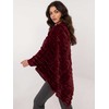 Wool Fashion Italia Pončas-AT-PN-2347.68-bordo